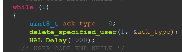 code ack_type test